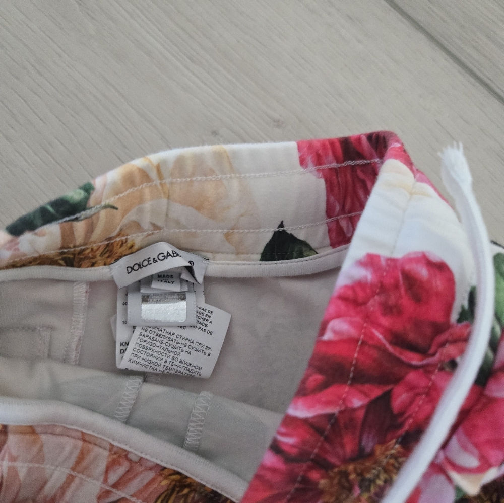 Floral Kids Bottoms Iconic Dolce & Gabbana Print Size 6 Girls - Picture 3 of 7
